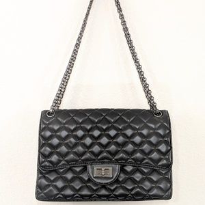 NWOT Black Cushion Stitched Crossbag/Shoulder Bag